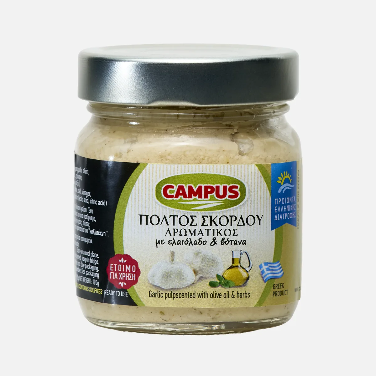 Πολτός σκόρδου αρωματικός με ελαιόλαδο και βότανα 190g