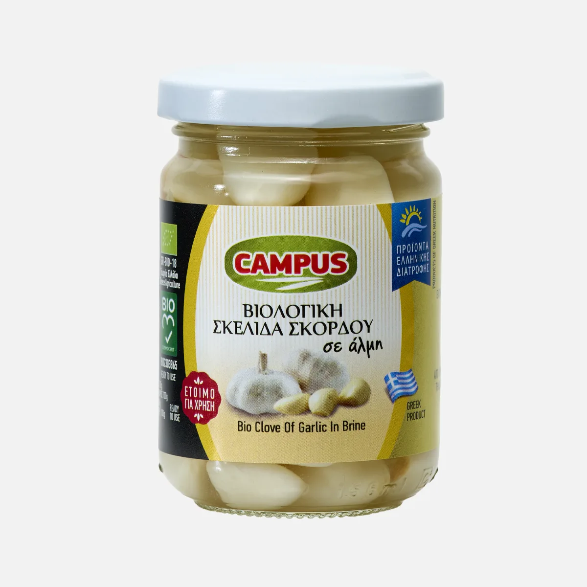 Βιολογική σκελίδα σκόρδου σε άλμη 100g